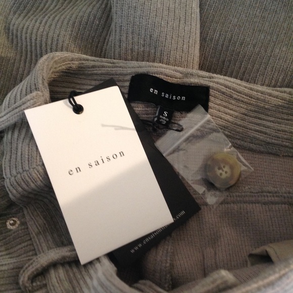 En Saison - Flare High Waist Corduroy Pants - Picture 4 of 4